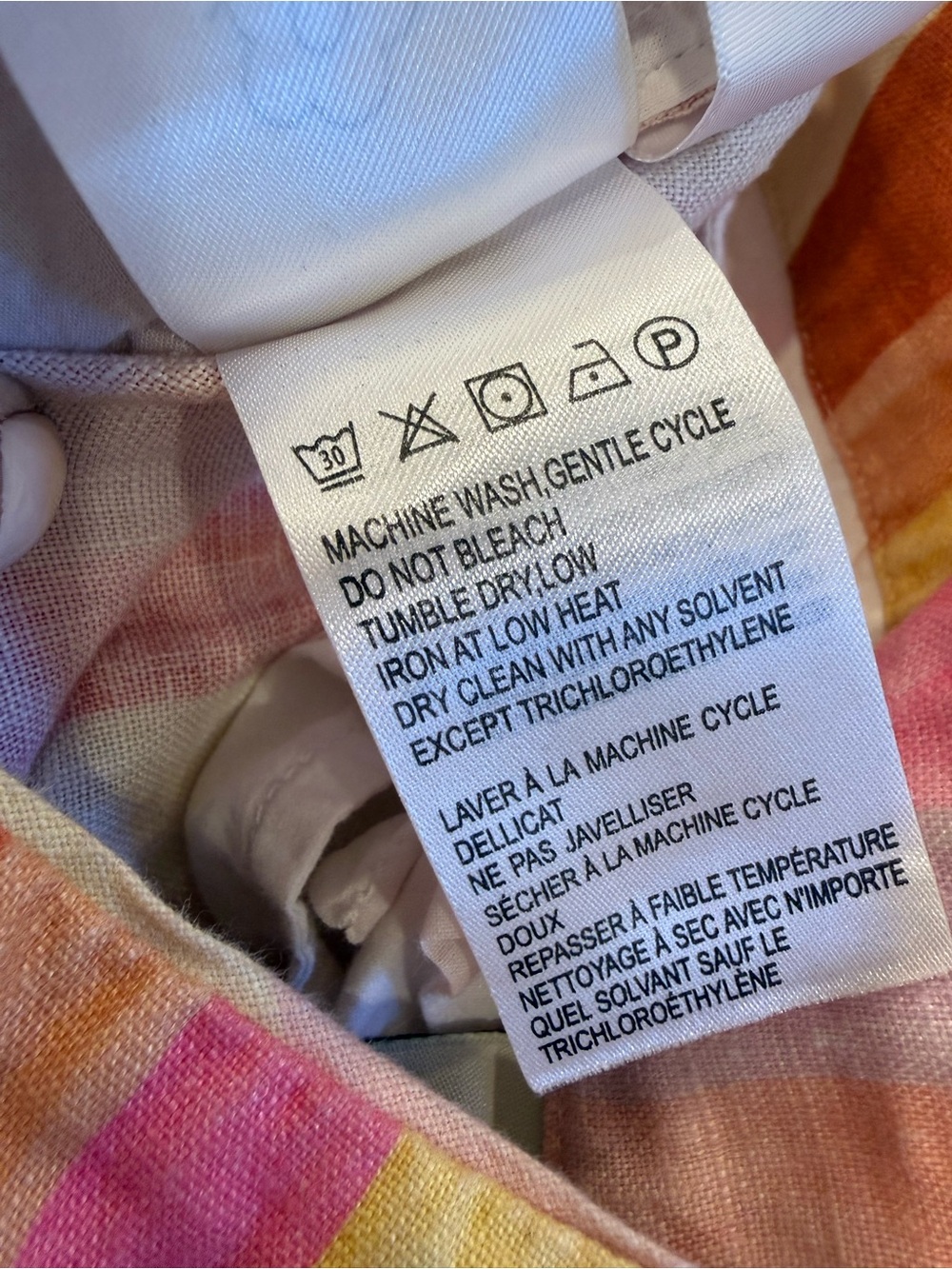 FARM RIO Sunny Striped Linen Pants size Large 100% Linen Tropical Vacation Beach - Picture 8 of 10